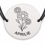 Brățară argint 925 · bănuț buchet margarete aprilie