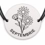 Brățară argint 925 · bănuț buchet astri septembrie