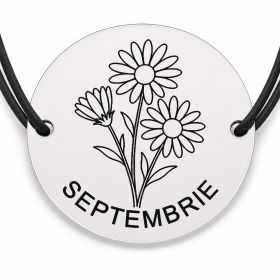 Brățară argint 925 · bănuț buchet astri septembrie