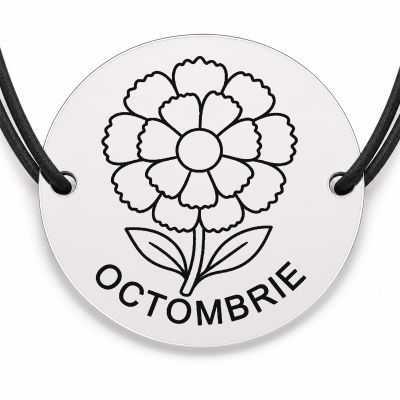 Brățară argint 925 · bănuț crăiță cu frunze octombrie