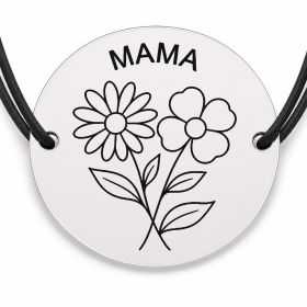 Brățară argint 925 · bănuț două flori împletite pentru mama