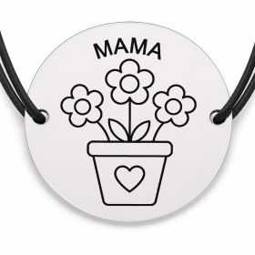 Brățară argint 925 · bănuț ghiveci cu inimă pentru mama