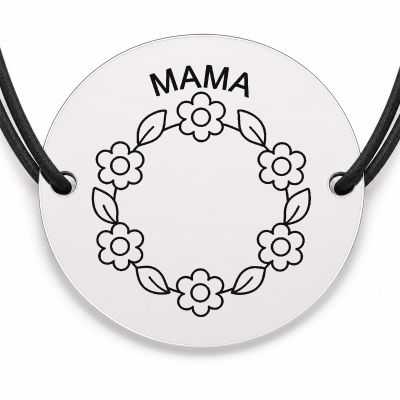 Brățară argint 925 · bănuț coroniță de flori pentru mama