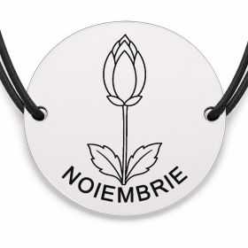 Brățară argint 925 · bănuț boboc crizantema noiembrie