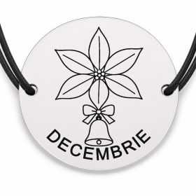 Brățară argint 925 · bănuț craciunita cu clopotel decembrie