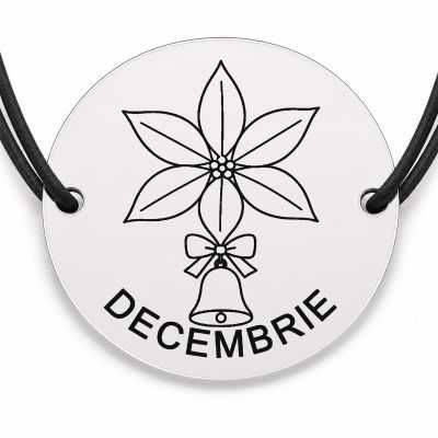 Brățară argint 925 · bănuț craciunita cu clopotel decembrie