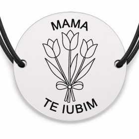 Brățară argint 925 · bănuț trei lalele pentru mama