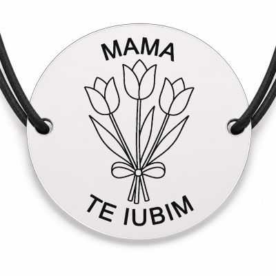 Brățară argint 925 · bănuț trei lalele pentru mama