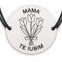 Brățară argint 925 · bănuț trei lalele pentru mama