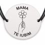 Brățară argint 925 · bănuț mâna care oferă o floare