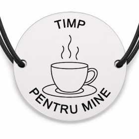 Brățară argint 925 · bănuț ceasca de cafea aburinda