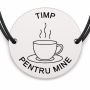 Brățară argint 925 · bănuț ceasca de cafea aburinda