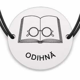 Brățară argint 925 · bănuț carte cu ochelari