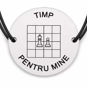 Brățară argint 925 · bănuț tabla de sah cu doua piese
