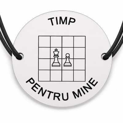 Brățară argint 925 · bănuț tabla de sah cu doua piese