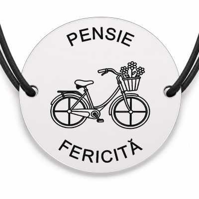 Brățară argint 925 · bănuț bicicletă cu coș de flori