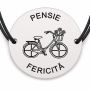 Brățară argint 925 · bănuț bicicletă cu coș de flori