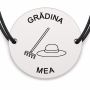Brățară argint 925 · bănuț greble și pălărie de paie