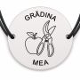 Brățară argint 925 · bănuț măr și foarfecă de grădină