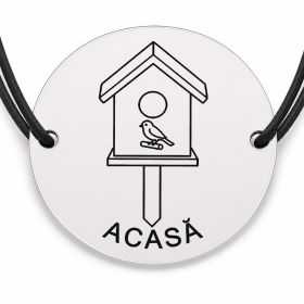 Brățară argint 925 · bănuț casuta de pasari