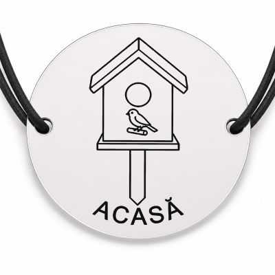 Brățară argint 925 · bănuț casuta de pasari