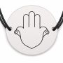 Brățară argint 925 · bănuț hamsa simplă