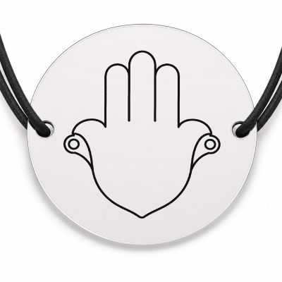 Brățară argint 925 · bănuț hamsa simplă