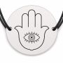 Brățară argint 925 · bănuț hamsa cu ochi