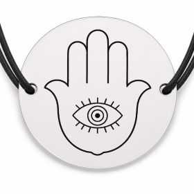 Brățară argint 925 · bănuț hamsa cu ochi