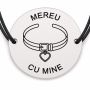Brățară argint 925 · bănuț zgardă cu medalion inimă