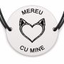 Brățară argint 925 · bănuț inimă cu urechi de pisică