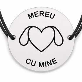 Brățară argint 925 · bănuț inimă cu urechi de cățel