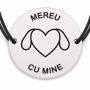 Brățară argint 925 · bănuț inimă cu urechi de cățel
