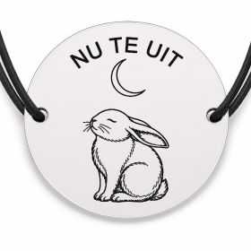 Brățară argint 925 · bănuț iepure sub semilună