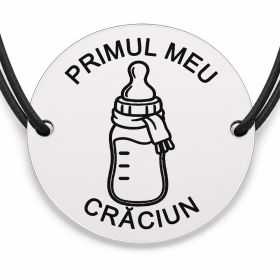 Brățară argint 925 · bănuț biberon cu fular