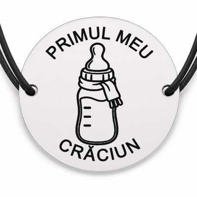 Brățară argint 925 · bănuț biberon cu fular