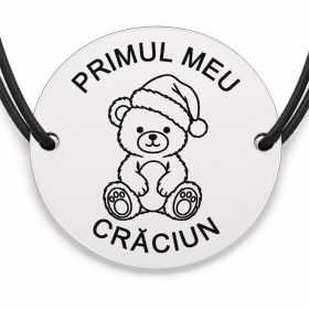 Brățară argint 925 · bănuț ursuleț cu căciulă de Moș