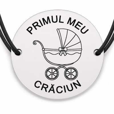Brățară argint 925 · bănuț cărucior cu fundiță