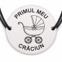 Brățară argint 925 · bănuț cărucior cu fundiță