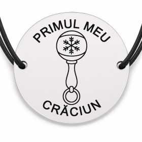 Brățară argint 925 · bănuț jucărie zornăitoare cu fulg