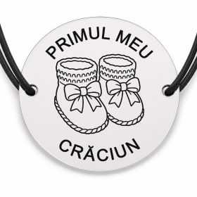 Brățară argint 925 · bănuț botine tricotate