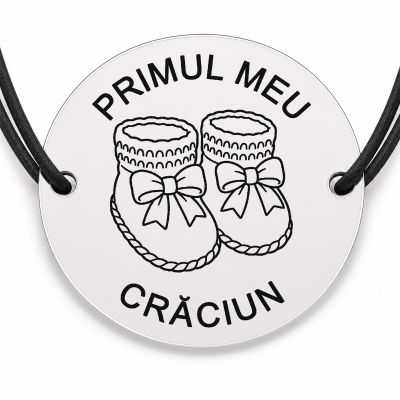 Brățară argint 925 · bănuț botine tricotate
