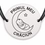 Brățară argint 925 · bănuț lună cu bebe dormind