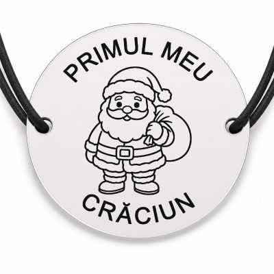 Brățară argint 925 · bănuț Moș Crăciun mic cu sac