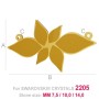 G1210-Baza pandant pentru Swarovski Flame 2205 2x7.5mm , 2x10mm 2x14mm