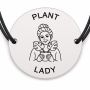 Brățară argint 925 · bănuț femeie cu ghiveci de monstera