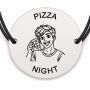 Brățară argint 925 · bănuț tanar cu felie de pizza