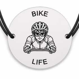 Brățară argint 925 · bănuț biciclist cu casca