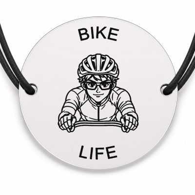 Brățară argint 925 · bănuț biciclist cu casca