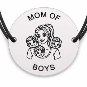 Brățară argint 925 · bănuț mama cu trei baieti